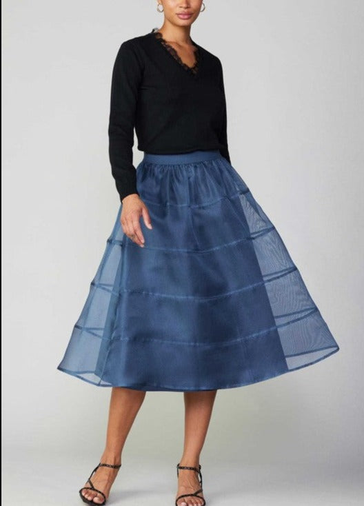 Sheer Puffy Skirt With Lining (2 Color Ways)