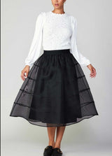 Sheer Puffy Skirt With Lining (2 Color Ways)