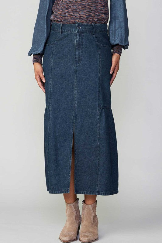 Denim midi skirt xl shop