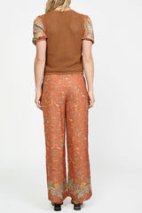 Border Print Pants