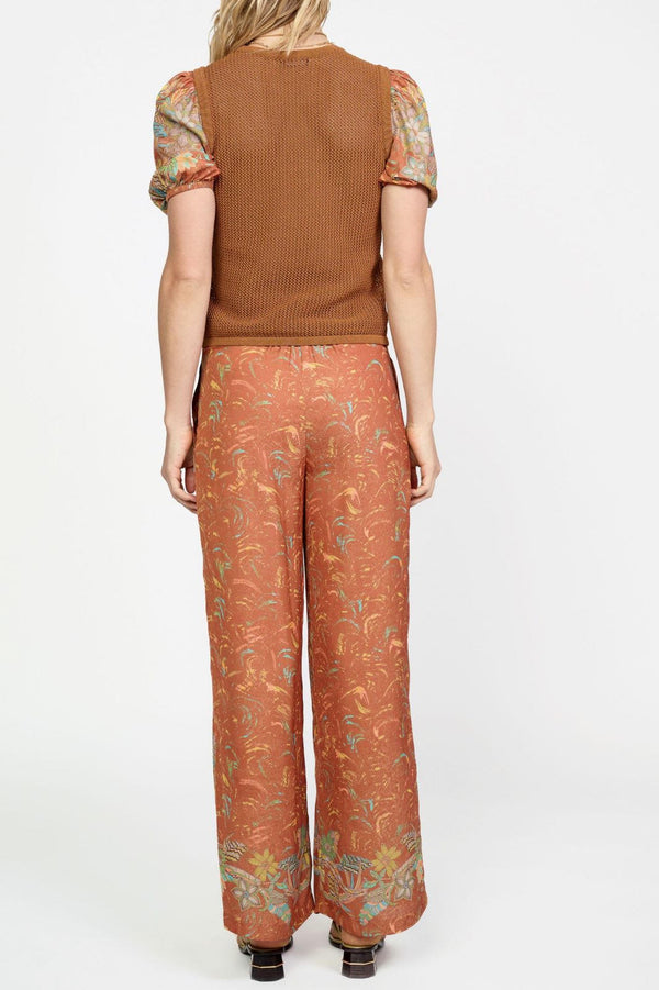 Border Print Pants