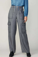 Black Chambray Utility Pants