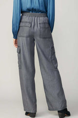 Black Chambray Utility Pants
