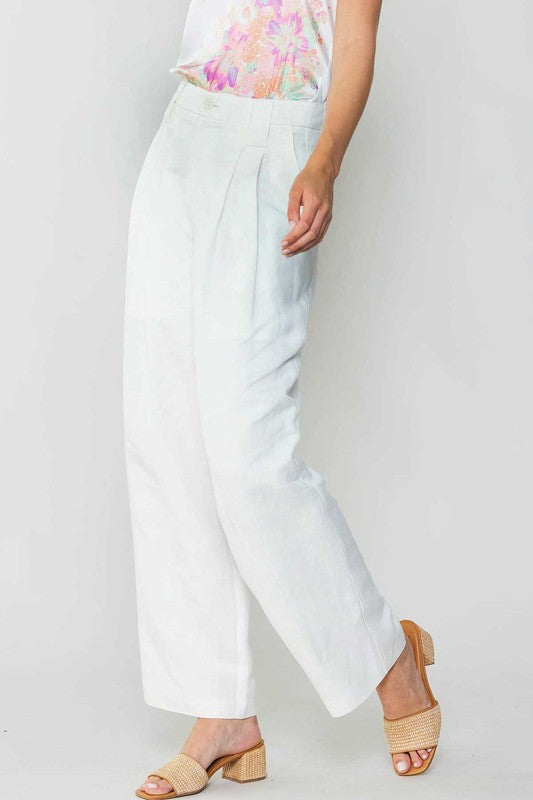 Wide Leg Pleated Pants