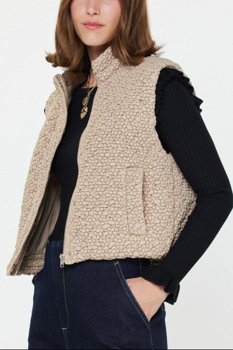 Soft Puckered Quilted Vest