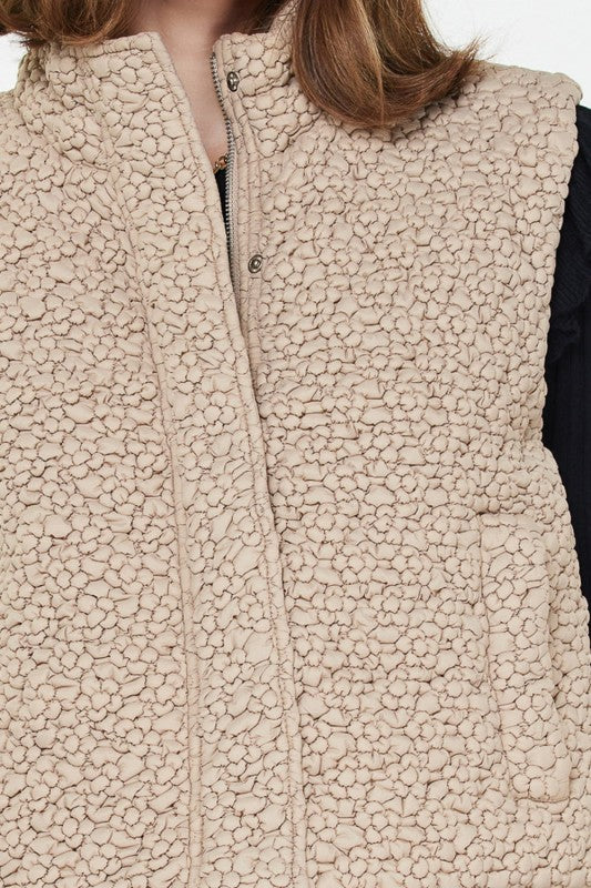 Soft Puckered Quilted Vest