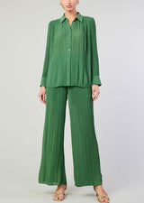 Pleated Button Down Shirt