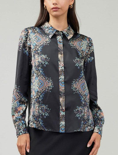 Chemise Vintage Italia Reserved Stock Imprimé Paisley - Taille M, Manches Courtes