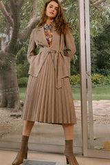 Long Pleated Skirt