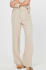 Light Taupe Tailored Trousers