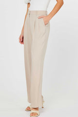 Light Taupe Tailored Trousers