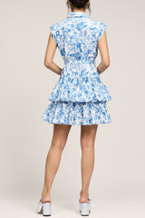 Sleeveless Button-Down Tiered Dress