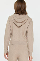Chic Zip-Up Knit Hoodie (2 Color Ways)