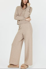 Chic Zip-Up Knit Hoodie (2 Color Ways)