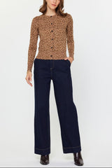 Leopard Print Knit Cardigan