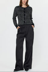 Sequin Textured Sweater Cardigan