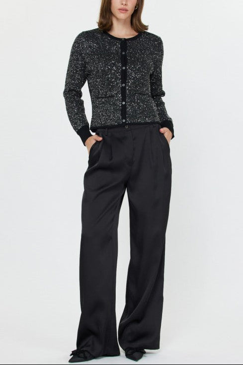 Sequin Textured Sweater Cardigan