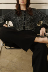 Sequin Textured Sweater Cardigan