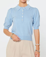 Effortless Knit Polo Top (2 Color Ways)
