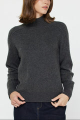 Mock Neck Rib Detail Sweater (2 Color Ways)