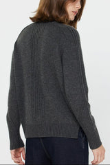 Mock Neck Rib Detail Sweater (2 Color Ways)