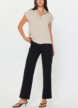 Cap Sleeve Button Down Blouse (2 Color Ways)
