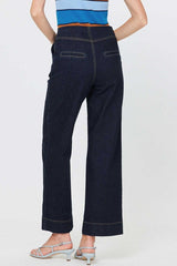 High-Rise Cropped Wide-Leg Jeans