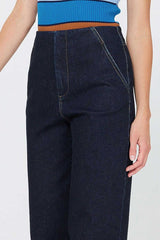 High-Rise Cropped Wide-Leg Jeans