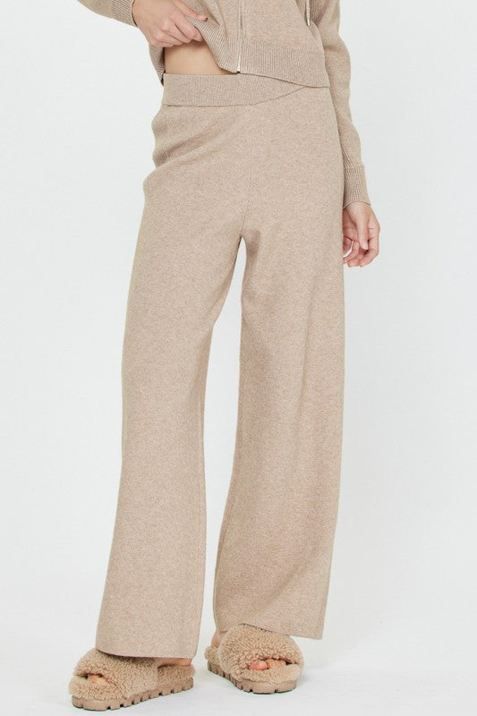 Wide-Leg Knit Lounge Pants (2 Color Ways)