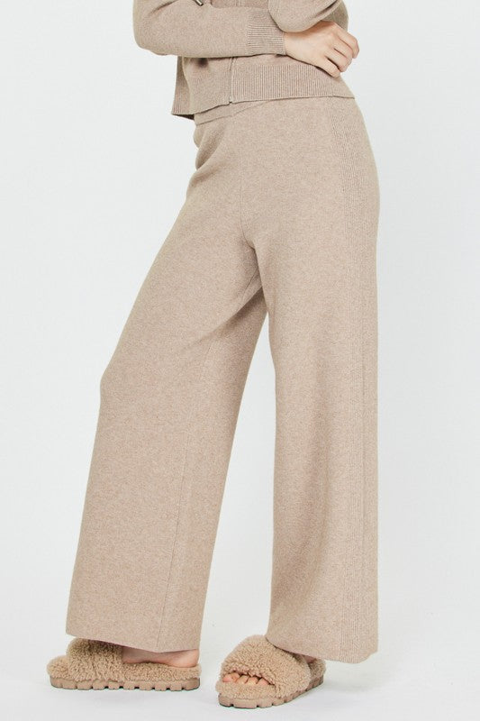 Wide-Leg Knit Lounge Pants (2 Color Ways)