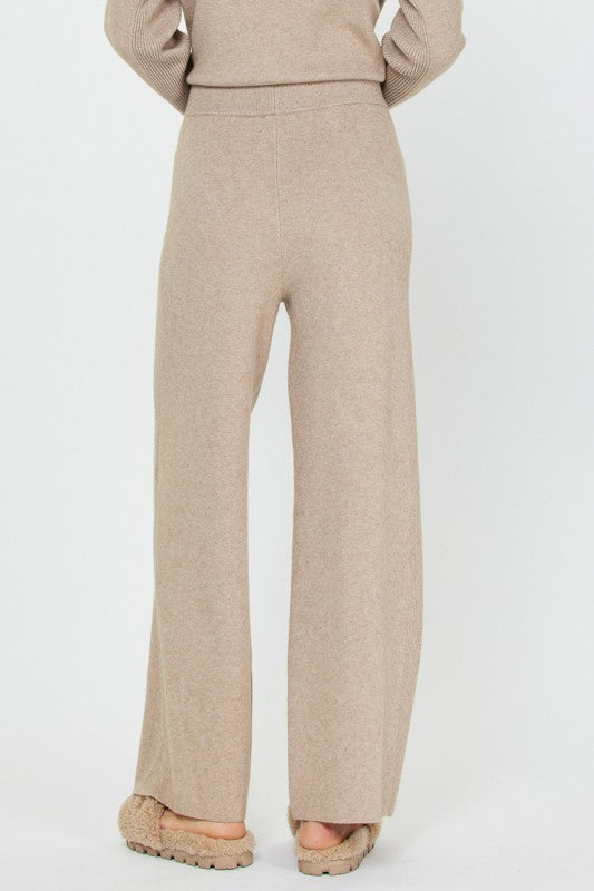 Wide-Leg Knit Lounge Pants (2 Color Ways)