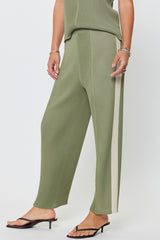 Pleated Tapered Pants W/side Panels
