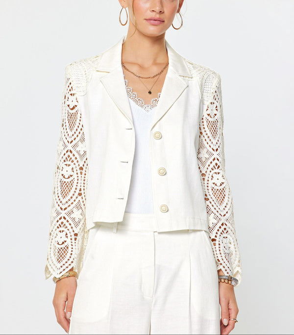 Crochet Lace Cropped Jacket – v o g l i o