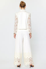 Crochet Lace Cropped Jacket