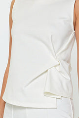 Twist Detail Ponte Sleeveless Top (2 Color Ways)