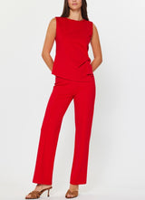Twist Detail Ponte Sleeveless Top (2 Color Ways)