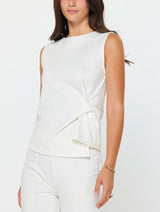 Twist Detail Ponte Sleeveless Top (2 Color Ways)