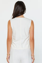 Twist Detail Ponte Sleeveless Top (2 Color Ways)