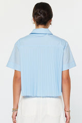 Cropped Pleated Back Shirt (2 Color Ways)