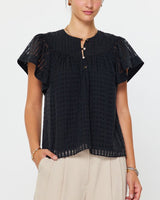 Gingham Check Short Sleeve Blouse (2 Color Ways)