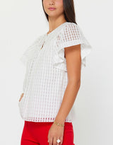 Gingham Check Short Sleeve Blouse (2 Color Ways)