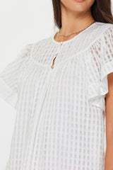 Gingham Check Short Sleeve Blouse (2 Color Ways)