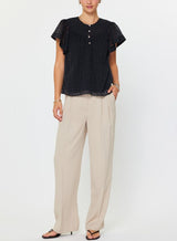 Gingham Check Short Sleeve Blouse (2 Color Ways)