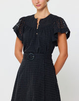 Gingham Check Short Sleeve Blouse (2 Color Ways)