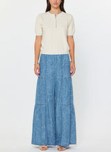 Contrast Edge Detail Short Sleeve Sweater