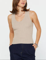 Ribbed Tank And Cardigan Set