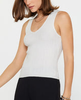 Ribbed Tank And Cardigan Set