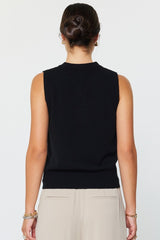 Sleeveless Henley Knit Vest