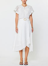 Asymmetric Hem Midi Skirt (2 Color Ways)
