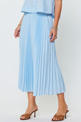 Lightweight Pleated Midi Skirt (2 Color Ways)